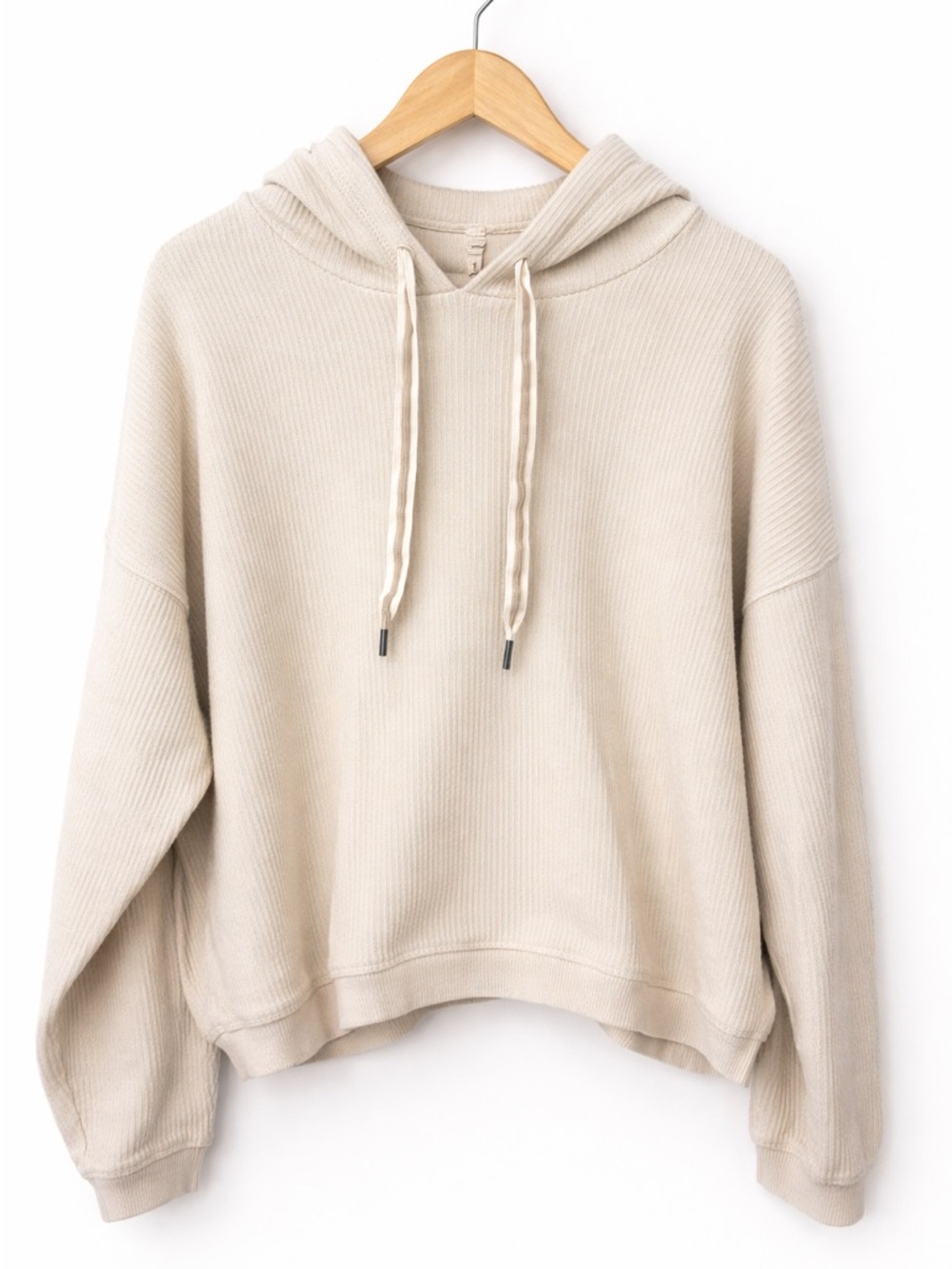 Aerie Women’s Cream Ribbed Oversized Hoodie XL
